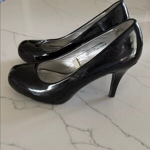 Mossimo Supply Co. Black Patent Round-Toe Pumps